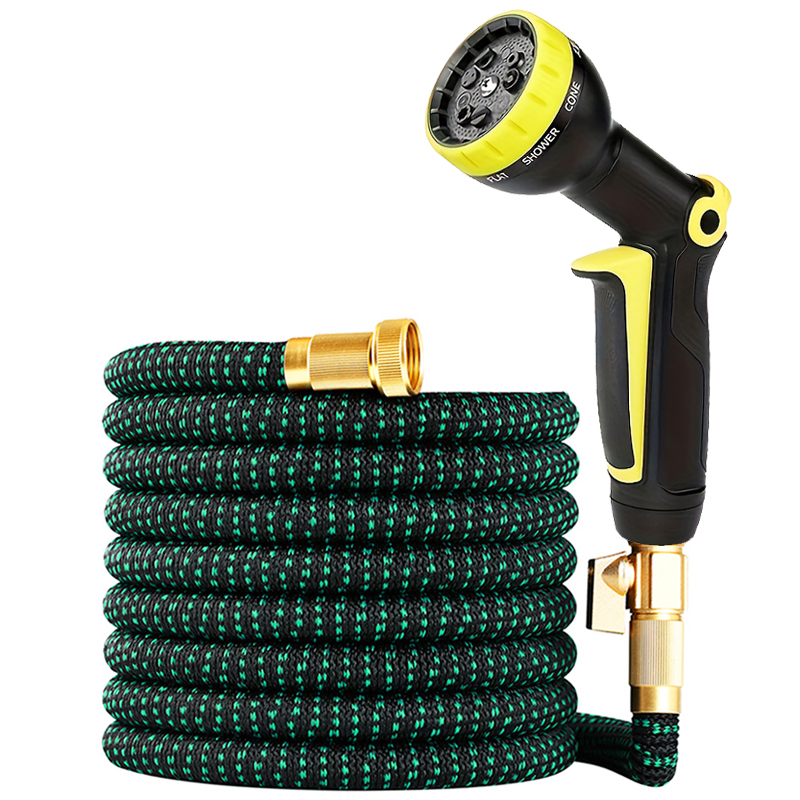 Flexible Hose Braided - 25/50/75/100FT zware, uitbreidbare waterleiding, snelkoppeling, met